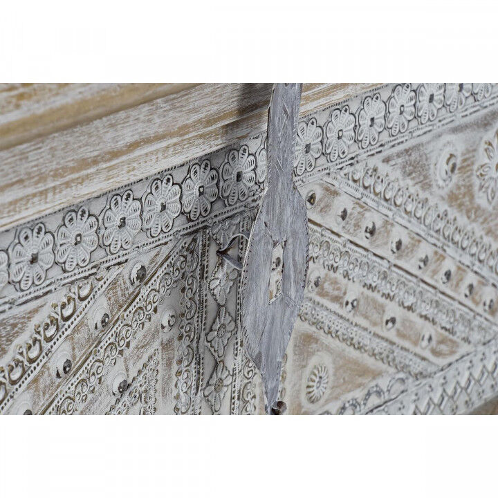 Truhe DKD Home Decor 88 x 40 x 45 cm Weiß Messing Mango-Holz