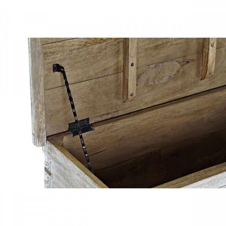 Truhe DKD Home Decor 88 x 40 x 45 cm Weiß Messing Mango-Holz