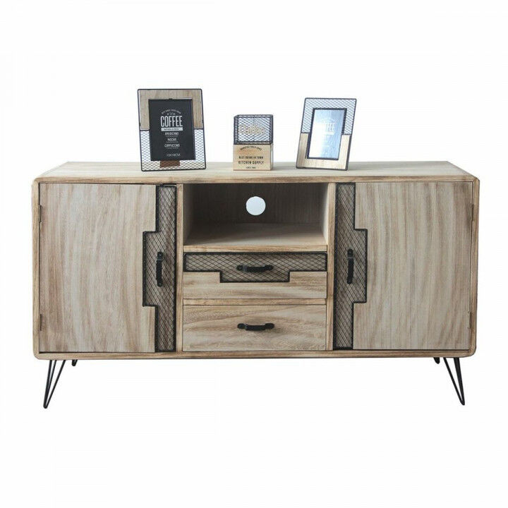 Dressoir DKD Home Decor Zwart Natuurlijk Metaal Paulownia hout 120 x 41 x 65 cm