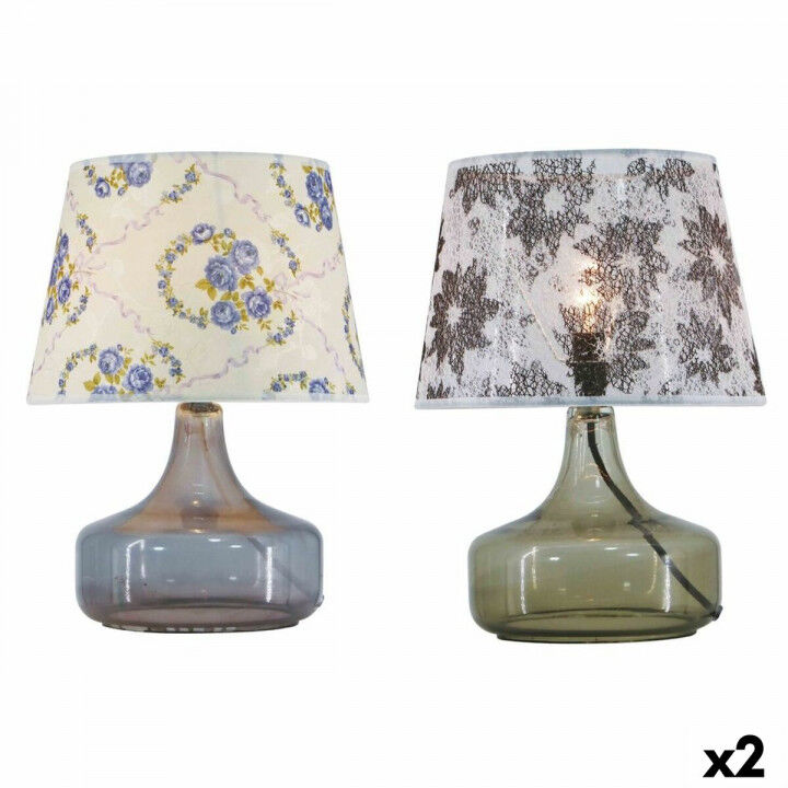Lampada da tavolo DKD Home Decor 28 x 28 x 40,5 cm Cristallo Multicolore 220 V 50 W (2 Unità)