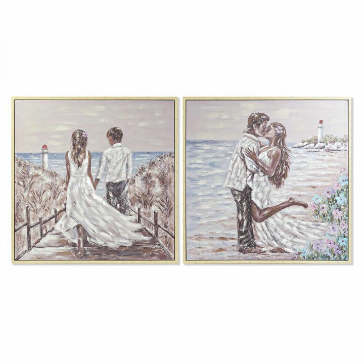 Lienzo DKD Home Decor Poliestireno Lienzo 100 x 4 x 100 cm