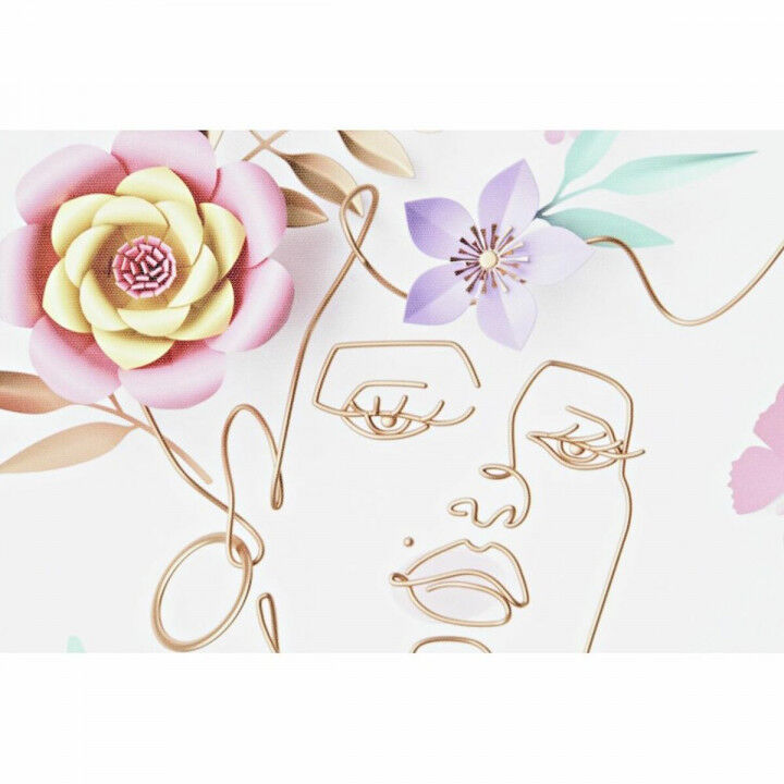 Canvas DKD Home Decor Canvas Hout MDF 40 x 1,8 x 40 cm