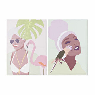 Tela DKD Home Decor Pino Tela 50 x 1,8 x 70 cm