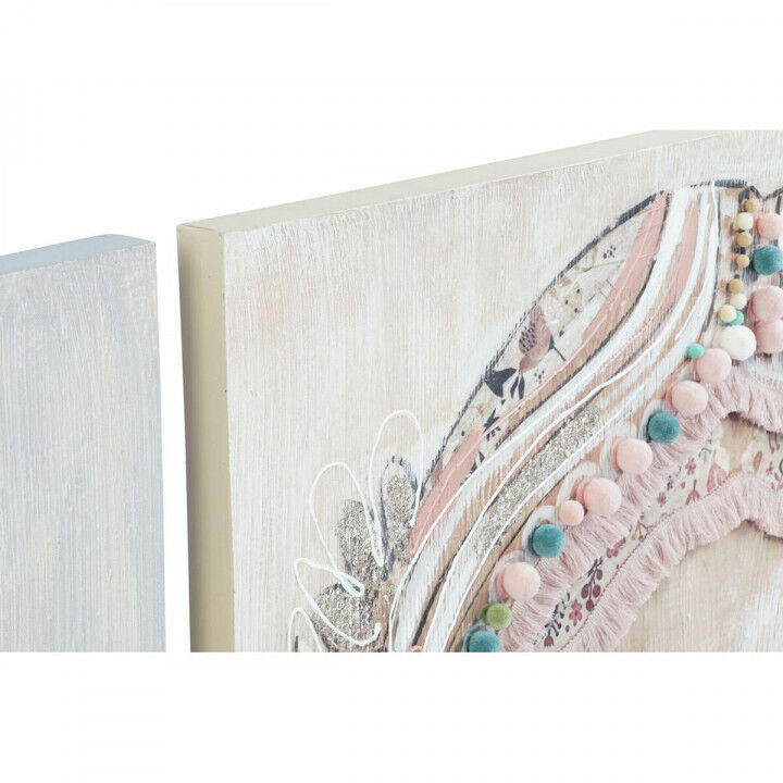 Tela DKD Home Decor Pino Tela 90 x 3,7 x 90 cm