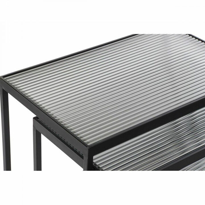 Juego de 3 Mesitas DKD Home Decor Negro 58 x 36,5 x 53,5 cm