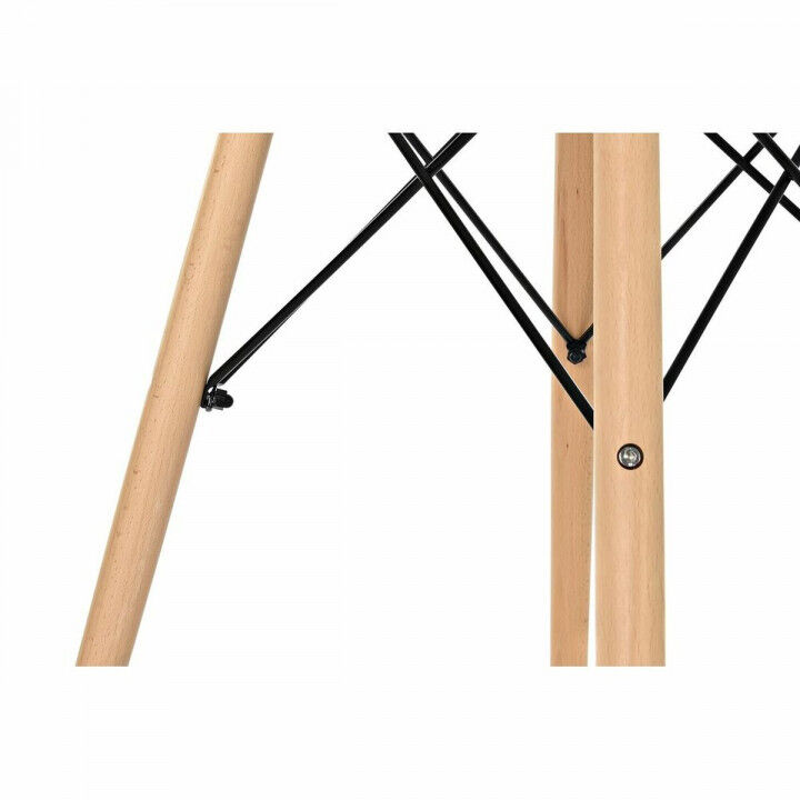 Dining Table DKD Home Decor White Black Natural Birch MDF Wood 90 x 90 x 74 cm