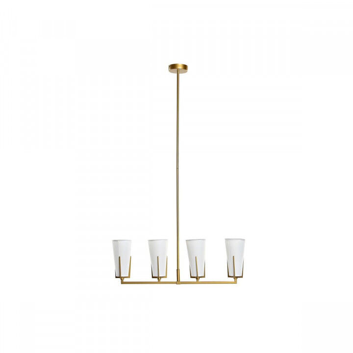 Deckenlampe DKD Home Decor Kristall Gold Metall Weiß (67 x 14 x 22 cm)