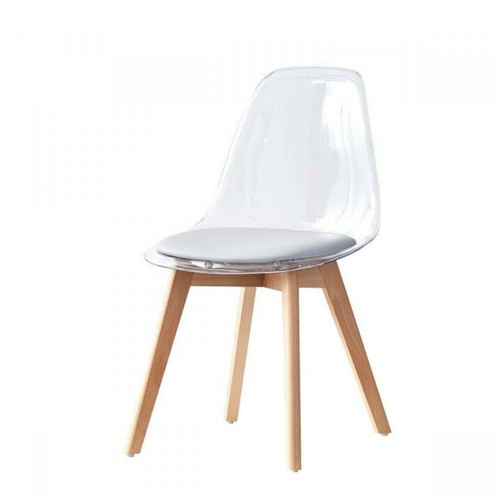 Silla de Comedor DKD Home Decor Gris Madera Policarbonato 54 x 47 x 81 cm