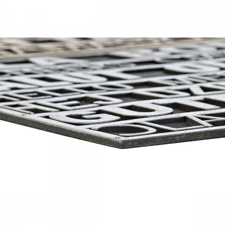 Doormat DKD Home Decor Silver Golden Rubber 2 Units Urban (75 x 45 x 0,5 cm)