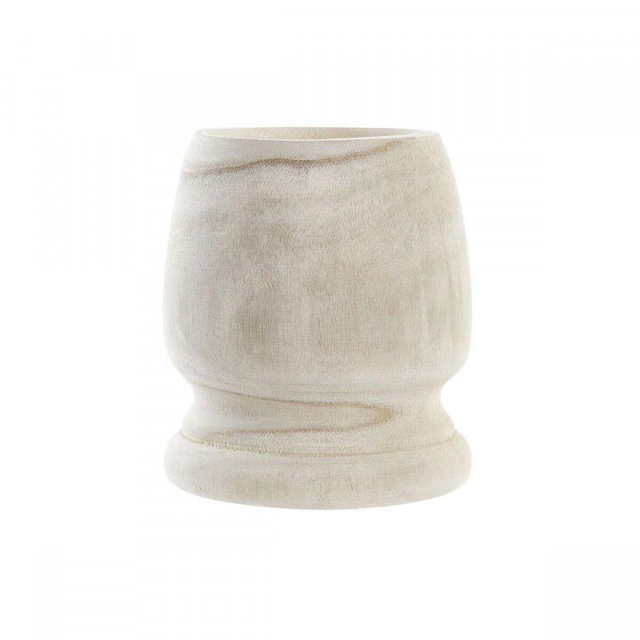 Cache-pot DKD Home Decor Marron Naturel Bois de paulownia Boho 16 x 16 x 18 cm (2 Unités)