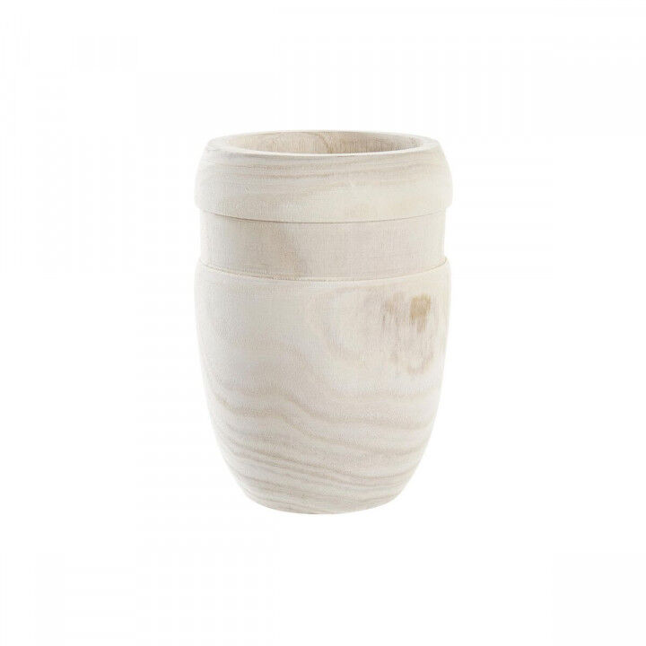 Planter DKD Home Decor Brown Natural Squared Boho 15 x 15 x 20 cm