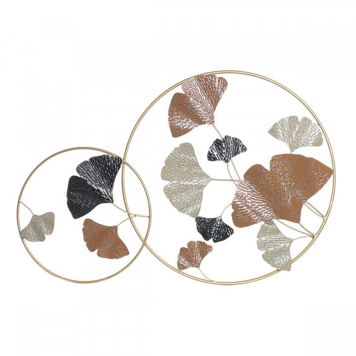 Décoration murale DKD Home Decor Doré Métal Terre cuite Feuille d'une plante (103,5 x 7 x 67 cm)