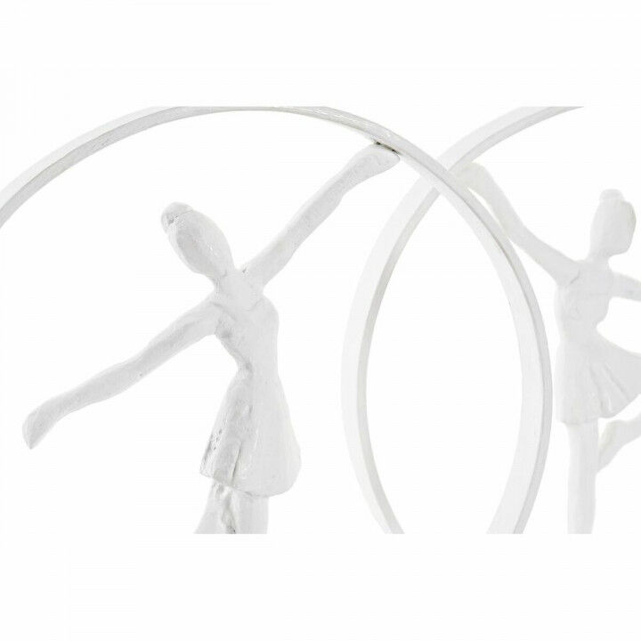 Statua Decorativa DKD Home Decor 23 x 9 x 33 cm Bianco Ballerina Classica (2 Unità)