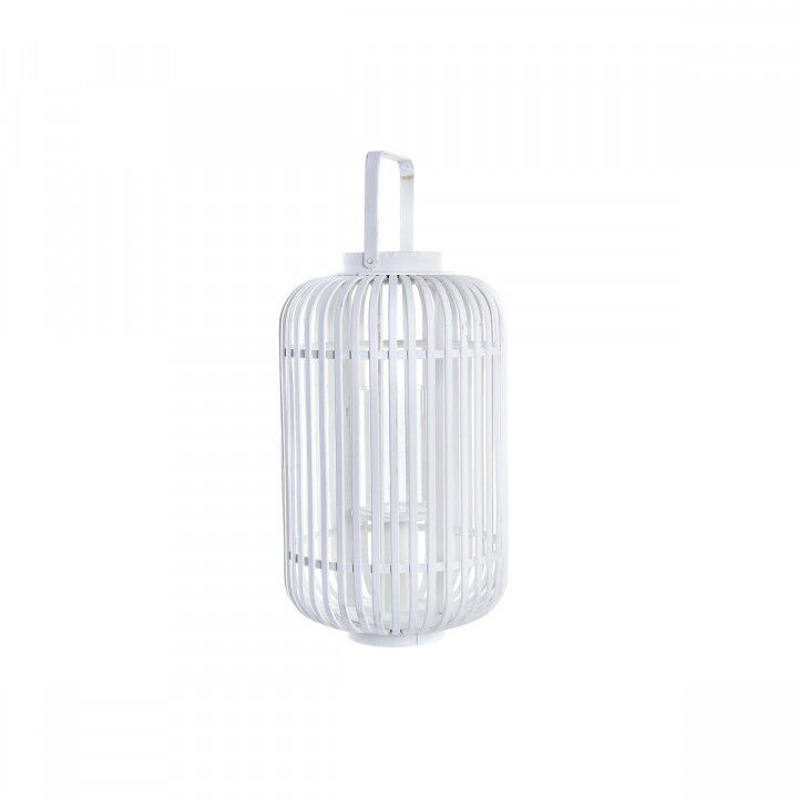Laterne DKD Home Decor Kristall Weiß Bambus Urban (28 x 28 x 47 cm)