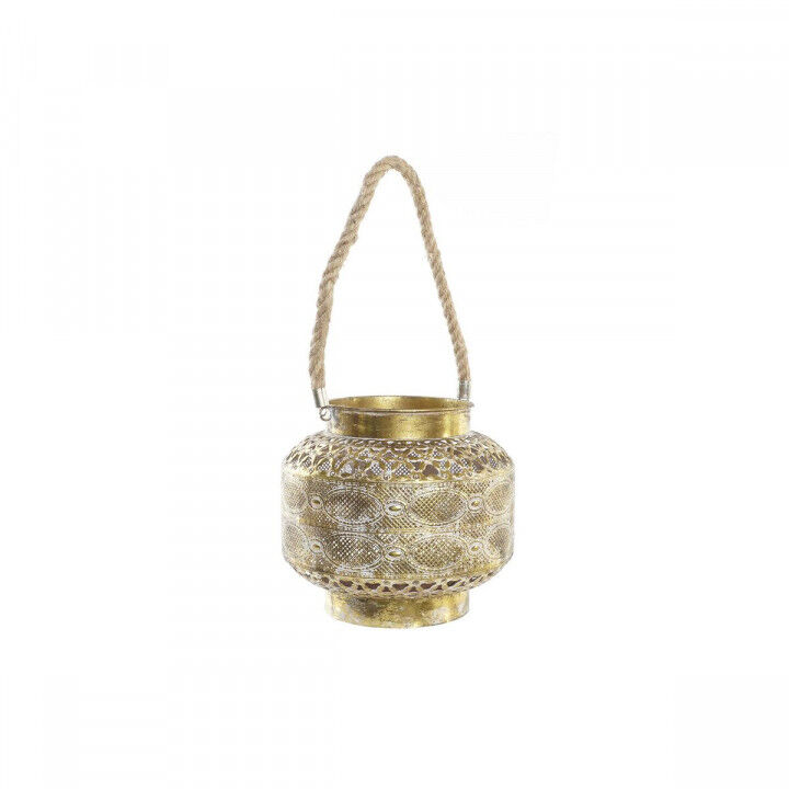 Lykta DKD Home Decor 26,5 x 26,5 x 22 cm Verouderde afwerking Kristal Gouden Metaal Arabisch