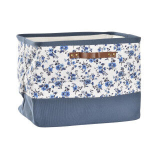 Storage Box DKD Home Decor Blue White 40 x 30 x 30 cm