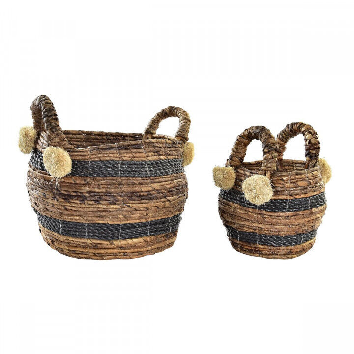 Basket spelset DKD Home Decor Natuurlijke Vezel 31 x 31 x 33 cm Koloniaal