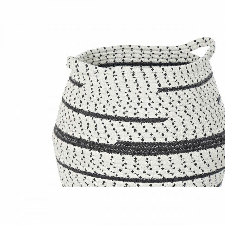 Basket spelset DKD Home Decor Wit Bruin Grijs Jute (2 Onderdelen) (2 Stuks)