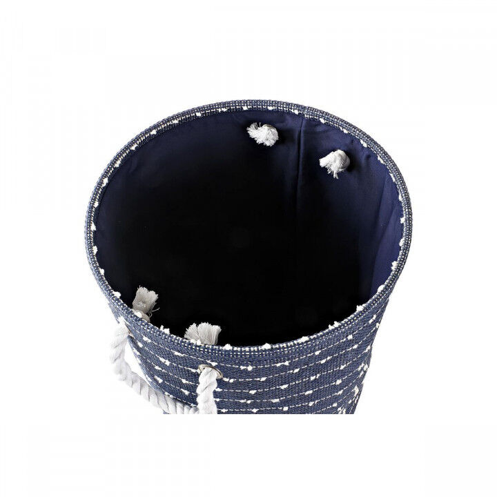 Basket set DKD Home Decor White Navy Blue 39 x 31 x 31 cm 2 Pieces