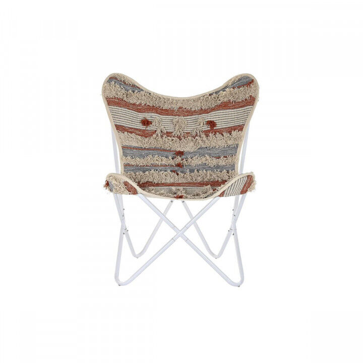 Sillón de jardín DKD Home Decor Blanco Naranja Hierro 74 x 65 x 90 cm