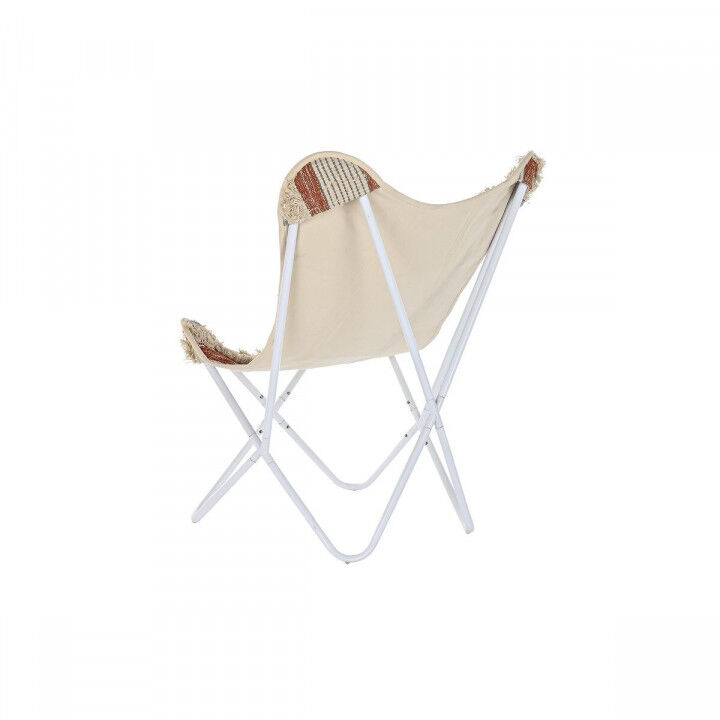 Chaise de jardin DKD Home Decor Blanc Orange Fer 74 x 65 x 90 cm