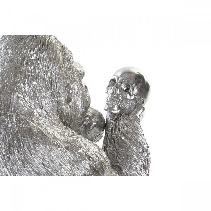 Decoratieve figuren DKD Home Decor Zilverkleurig Koloniaal Gorilla 38,5 x 33 x 43,5 cm