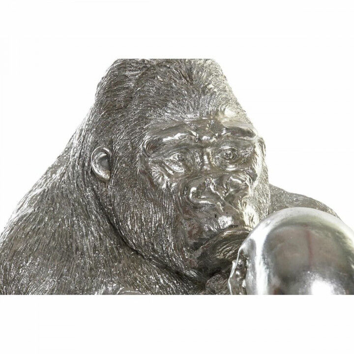 Decoratieve figuren DKD Home Decor Zilverkleurig Koloniaal Gorilla 38,5 x 33 x 43,5 cm