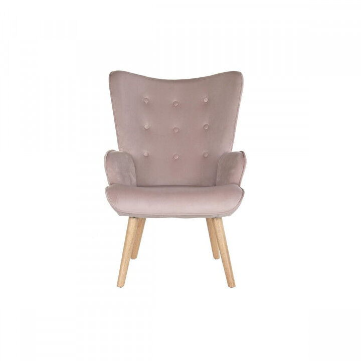 Armchair DKD Home Decor Pink Polyester Wood 67 x 69 x 96 cm 75 x 69 x 96 cm