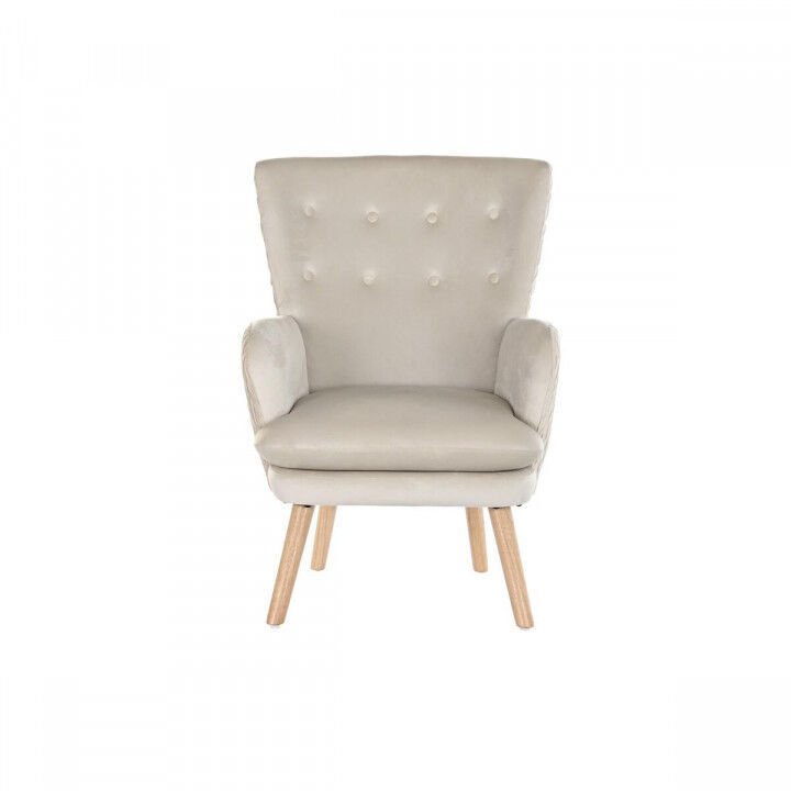 Siège DKD Home Decor Beige Naturel Polyester Bois 67 x 70 x 95 cm