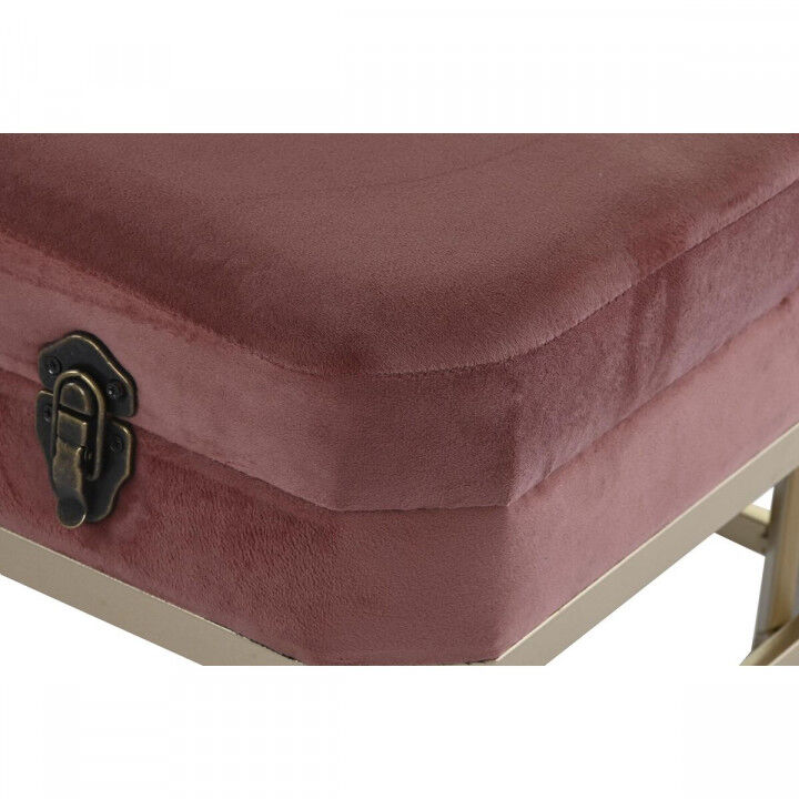 Panca DKD Home Decor   Rosa Dorato Metallo Velluto (80 x 40 x 47 cm)