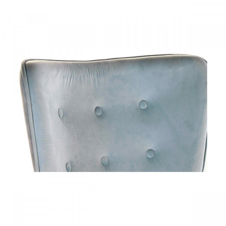 Armstoel DKD Home Decor Hemelsblauw Natuurlijk Polyester Hout 67 x 75 x 96 cm