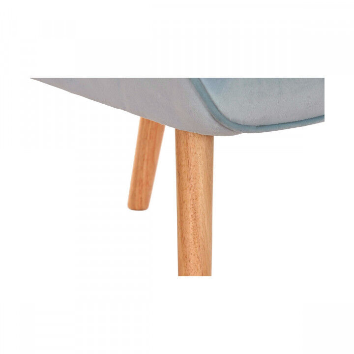 Armstoel DKD Home Decor Hemelsblauw Natuurlijk Polyester Hout 67 x 75 x 96 cm