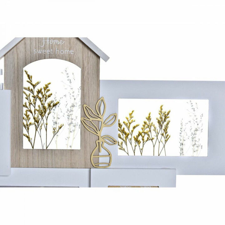 Cadre photo DKD Home Decor Love Home Bois Fleur Naturel (46 x 3 x 39 cm) (2 Unités)