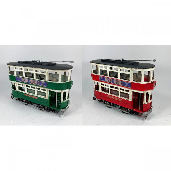 Decoratieve figuren DKD Home Decor Rood Groen Trein Vintage 28 x 9 x 20 cm (2 Stuks)
