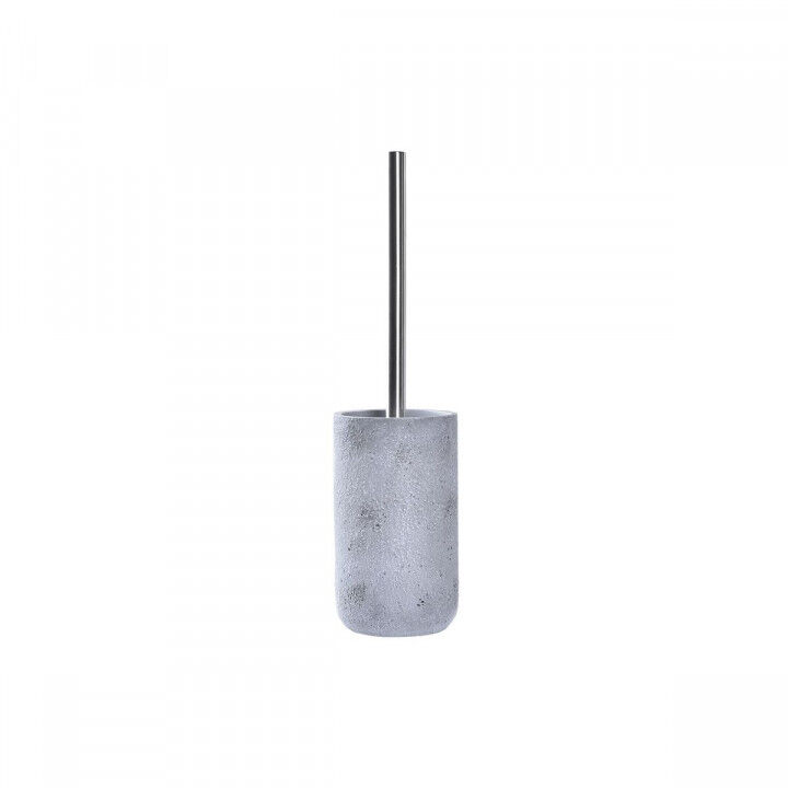 Brosse de salle de wc DKD Home Decor Gris Argenté Acier inoxydable Ciment Scandi 10 x 10 x 40 cm