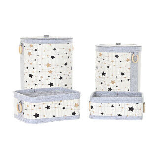 Multi-purpose basket DKD Home Decor Bamboo Stars 36 x 36 x 50 cm