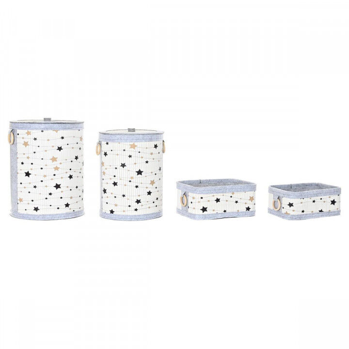 Multi-purpose basket DKD Home Decor Bamboo Stars 36 x 36 x 50 cm