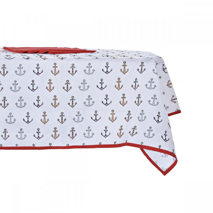 Set biancheria da tavola DKD Home Decor Azzurro Bianco Rosso 150 x 150 x 0,5 cm (2 Unità)