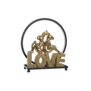 Decorazione luminosa DKD Home Decor Love Resina Coniglio love 30 x 11 x 31,5 cm