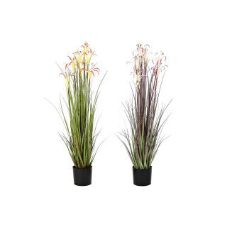 Pianta Decorativa DKD Home Decor Metallo Arancio Bordeaux PVC Gigli (25 x 25 x 88 cm) (2 Unità)