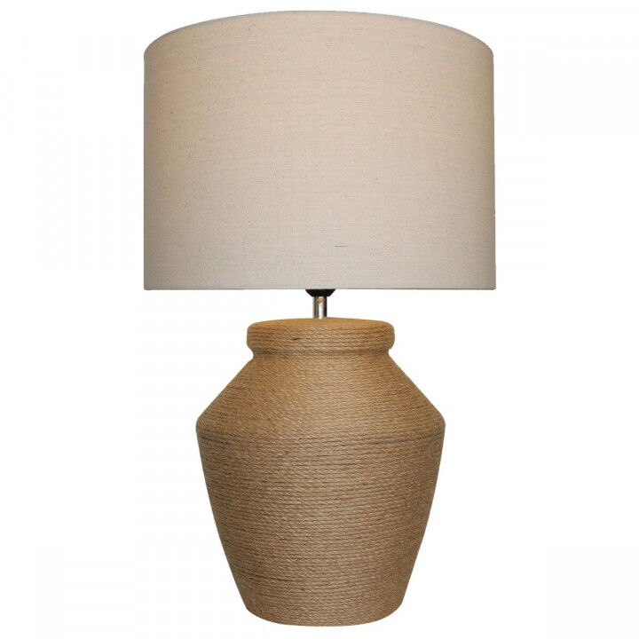 Lámpara de mesa DKD Home Decor Marrón Beige Cuerda Dolomita 25 W 50 W 220 V 38 x 38 x 59 cm 38 x 38 x 60 cm