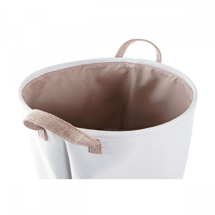 Panier à linge DKD Home Decor Gris Rose Polyester (39 x 39 x 41 cm) (2 Unités)