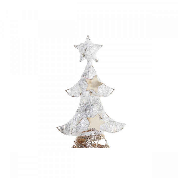 Sapin de Noël DKD Home Decor Doré Blanc Rotin (32 x 10 x 56 cm) (2 Unités)