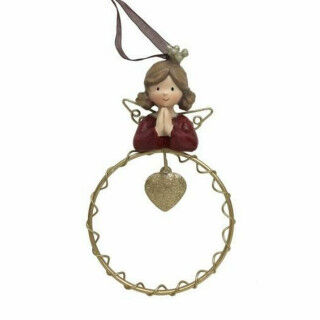 Kerstversiering DKD Home Decor Hars Cirkels (9 x 3 x 13,5 cm) (6 Stuks)