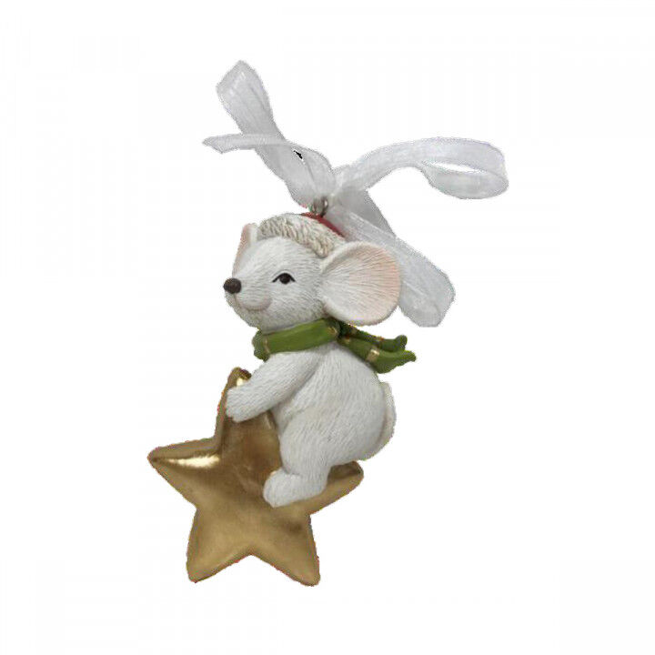 Kerstversiering DKD Home Decor Muis Hars (7 x 4,5 x 9 cm) (6 Stuks)