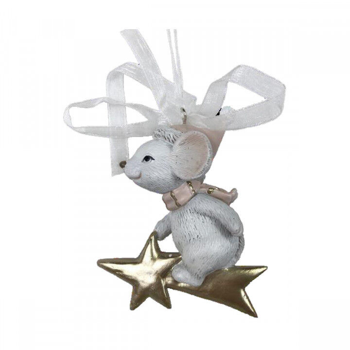 Christmas bauble DKD Home Decor Mouse Resin (7 x 4,5 x 9 cm) (6 Units)