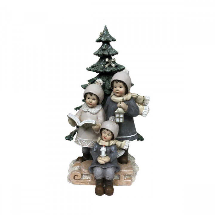 Kerstversiering DKD Home Decor Hars Kinderen (11,5 x 11,5 x 21 cm) (2 Stuks)