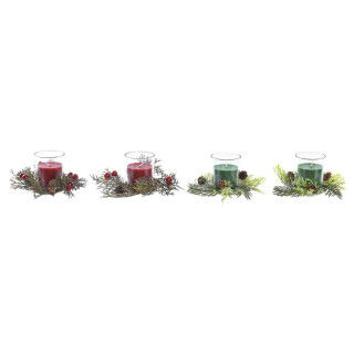 Set de Velas DKD Home Decor Navidad (5,5 x 5,5 x 6 cm) (2 Unidades)