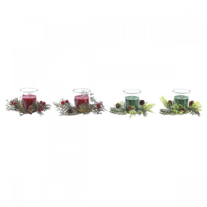 Kerzen-Set DKD Home Decor Weihnachten (5,5 x 5,5 x 6 cm) (2 Stück)