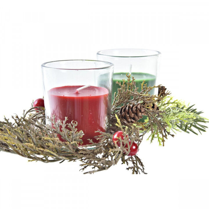 Set di Candele DKD Home Decor Natale (5,5 x 5,5 x 6 cm) (2 Unità)